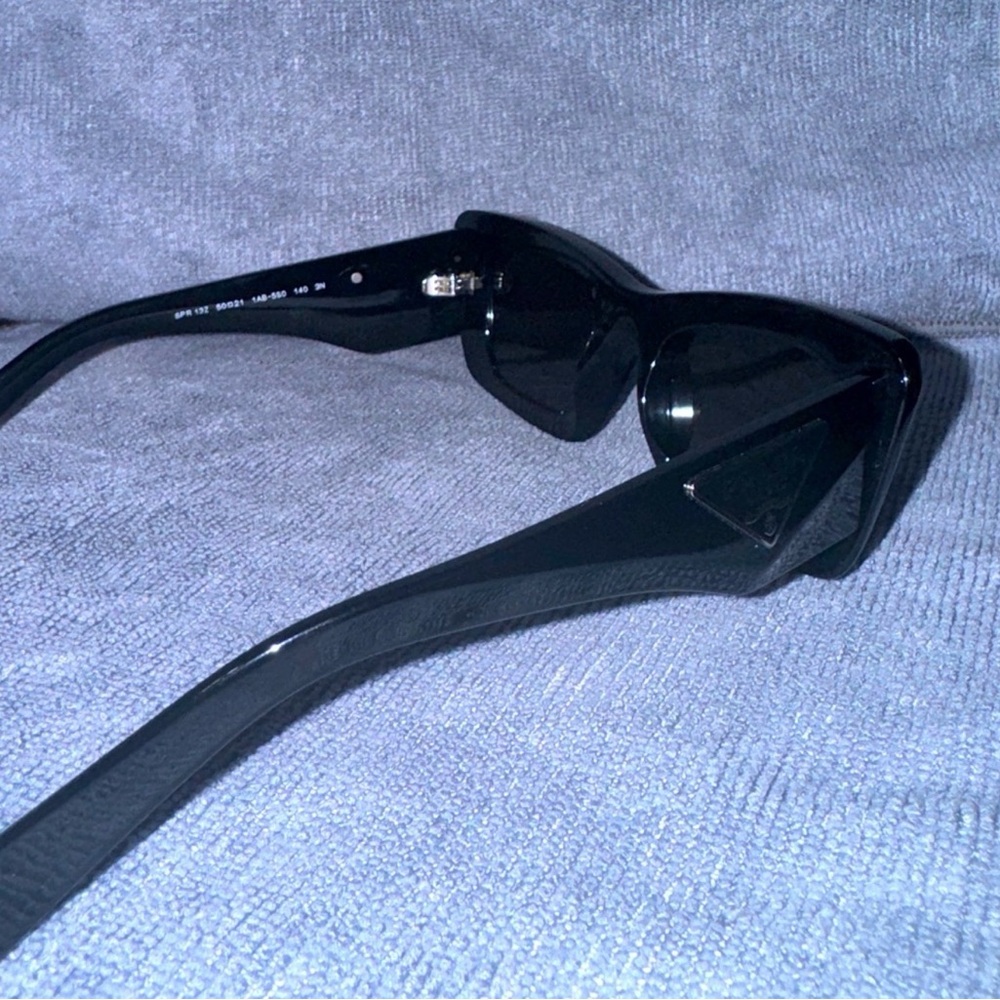 Prada Black Rectangular Cat-Eye Sunglasses for Women - Picture 7 of 10